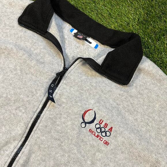 Vintage 2008 Olympics Fleece Zip up Jacket - Picture 4 of 4